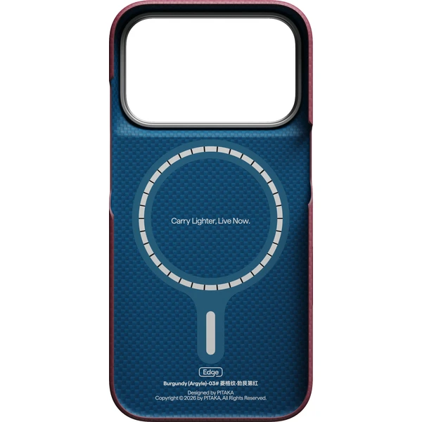 Pitaka Edge Case Argyle MagSafe kryt iPhone 18 Pro Burgundy - Pouzdra - Obrázek ac61fbcc44f0446ea111bb0a4eabd74c