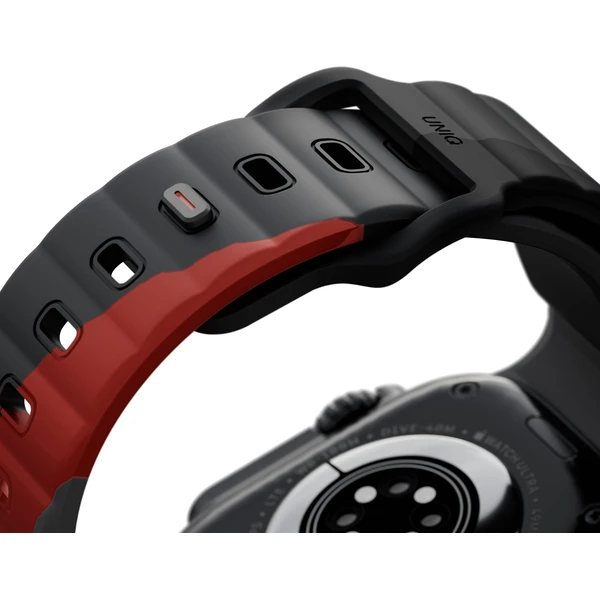UNIQ Stride DE FKM řemínek pro Apple Watch 49/46/45/44mm šedý/červený - Řemínky - Obrázek ac744444f353420388a8815058e3b06b