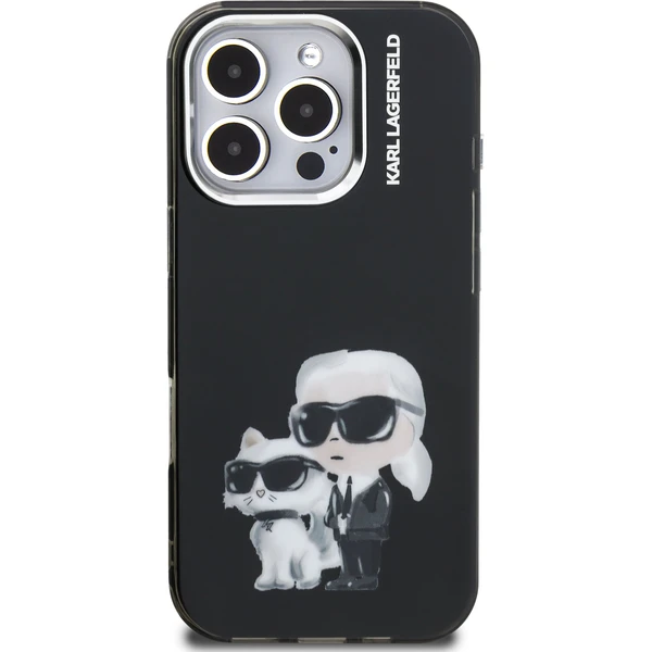 Karl Lagerfeld IML Aquarelle Karl and Choupette kryt iPhone 16 Pro černý - Pouzdra - Obrázek ac825b4ae3d9418a8bac8caddf9e8316
