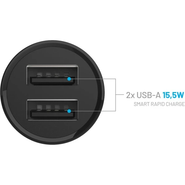 FIXED autonabíječka s 2xUSB výstupem, 15W Smart Rapid Charge černá - Nabíječky - Obrázek ac9344af35934643b45fd40ec4fbc968