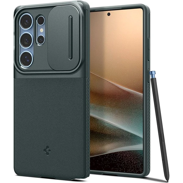 Spigen Optik Armor kryt Samsung Galaxy S25 Ultra zelený - Pouzdra - Obrázek acd5798e2fe44c499652fe2d38b1e40d
