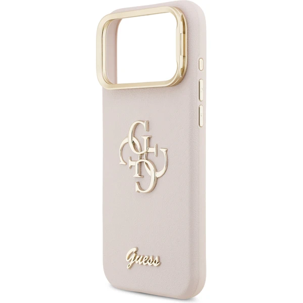 Guess PU Grained 4G Logo Stand Camera Frame kryt iPhone 17 Pro Max růžový - Pouzdra - Obrázek acfc09318af14952a9994cb66f0dee51