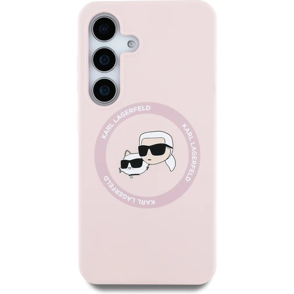 Karl Lagerfeld Liquid Silicone K&CH Heads MagSafe kryt Samsung Galaxy S25+ růžový - Pouzdra - Obrázek ad08c92a129942e8aa4196eb2f6b4266