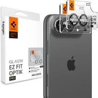 Spigen Glass tR EZ Fit Optik Pro 2 Pack sada skel iPhone Duo bílá - Ochranné folie a skla