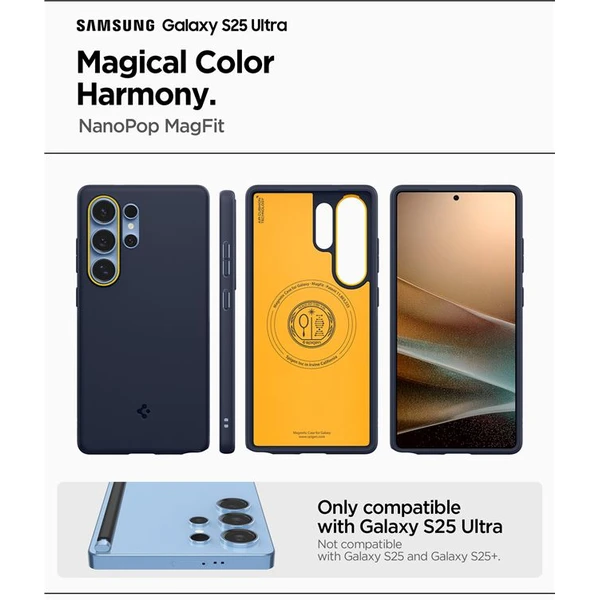 Spigen Nano Pop MagSafe kryt Samsung Galaxy S25 Ultra námořně modrý - Pouzdra - Obrázek ad338ec0cae34a8d9545e1fdcdfbf7fb