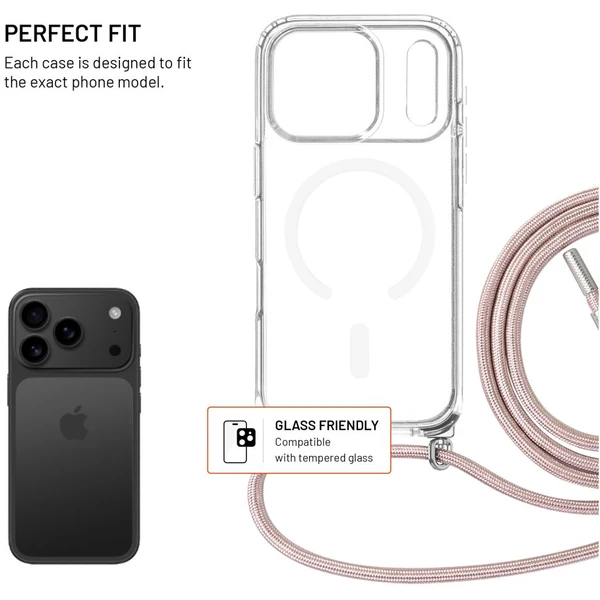 FIXED MagPure Neck kryt s růžovou šňůrkou na krk pro Apple iPhone 17 Pro - Pouzdra - Obrázek ad63b62bb3ac41d6b0da4aeab6fc5515