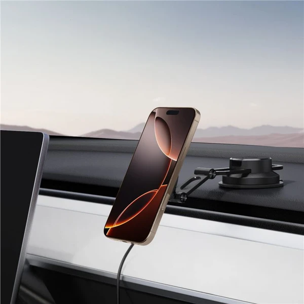 Spigen OneTap Pro 4 Dashboard/Windshield Qi2 MagSafe držák na sklo/palubovku s nabíjením černý - Držáky - Obrázek ad89cc2547ff470ea765f0c6cd40f8ab