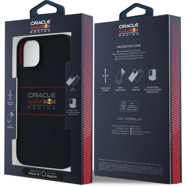 Oracle Red Bull Racing Silicone Horizontal Logo MagSafe kryt iPhone 14 modrý - Pouzdra - Obrázek ada009a7e2a74659b16e3daea23877e8