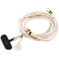 Guess Crossbody popruh 4G Charm s nabíjecím kabelem USB-C/USB-C béžový - Popruhy a crossbody