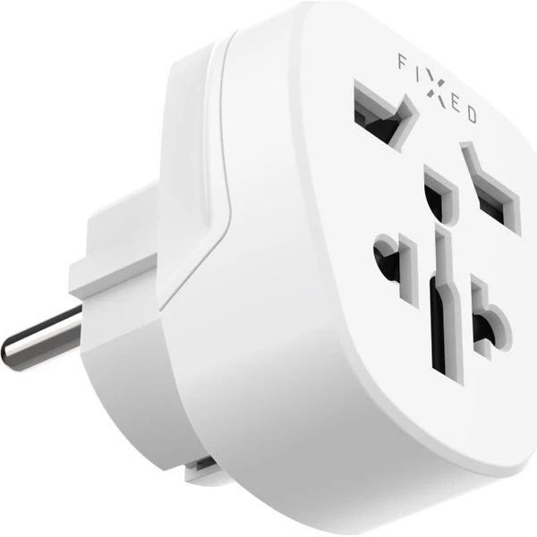 FIXED EU cestovní adaptér 2 pro zapojení UK, US, AUS zařízení do EU zásuvek, bílý - Zásuvky - Obrázek add120d7bed6478da8efa3b4ced2acb4