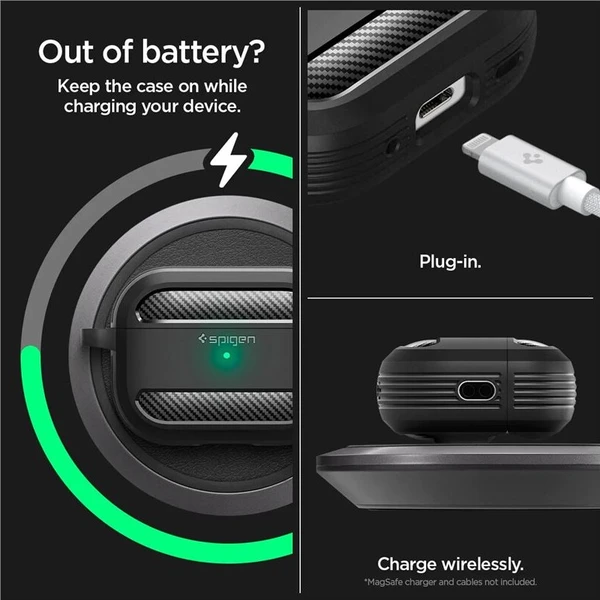 Spigen Rugged Armor pouzdro pro  AirPods Pro 2 černé - Pouzdra - Obrázek adf79774ba1f491491234580e77206de