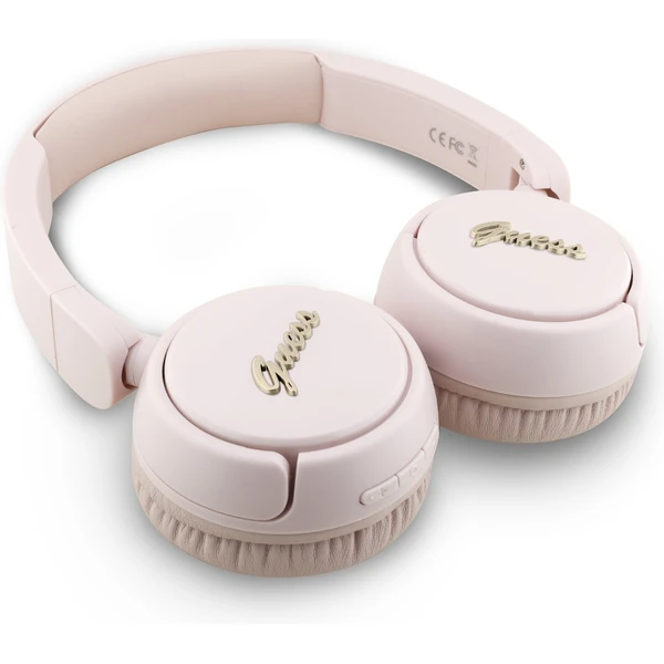 Guess Script Metal Logo bezdrátová sluchátka růžová - Sluchátka - Obrázek ae1ce89b36494912b39e531b39960297