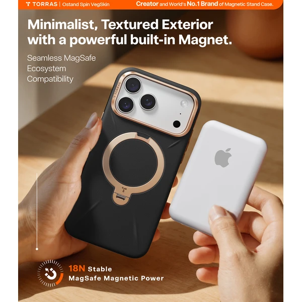 Torras Ostand Q3 VegSkin MagSafe kryt iPhone 17 Pro Max obsidian black - Pouzdra - Obrázek ae32de1ad9564374b5d34ce440516a02