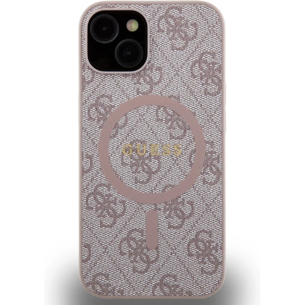 Guess PU Leather 4G Colored Ring MagSafe kryt iPhone 14 růžový - Pouzdra - Obrázek ae6bdf3df4c54336a8a9563bf5883704