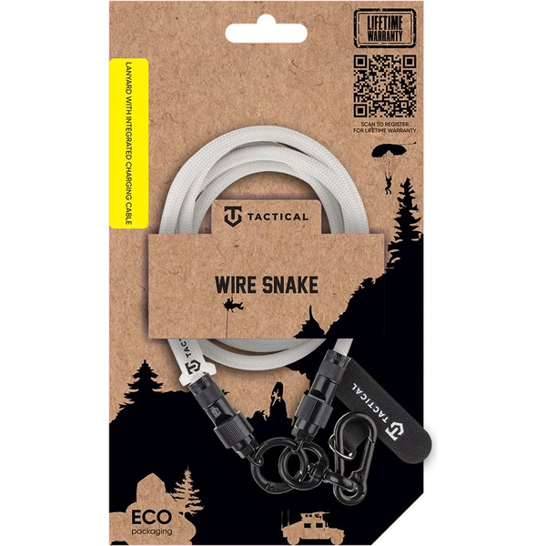 Tactical Wire Snake popruh s nabíjecím kabelem USB-C 1,2m White - Popruhy a crossbody - Obrázek aec5062684194a96b9f2f26677a132b0
