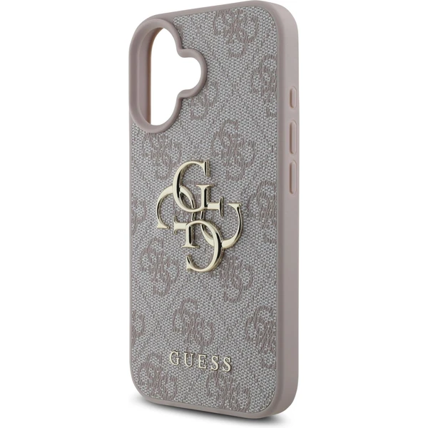 Guess PU 4G Metal Logo kryt pro iPhone 16 růžový - Pouzdra - Obrázek aedaf0b3e35748e4972ead96cb32363c
