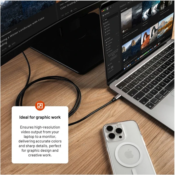 FIXED USB-C/HDMI 2.0 kabel 4K 2m černý - Kabely a redukce - Obrázek aee1ab59e8a240d8ad220a25124b8ba4