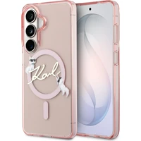 Karl Lagerfeld IML Choupette Karl Script Logo Magnetic kryt Samsung Galaxy S26 růžový - Pouzdra