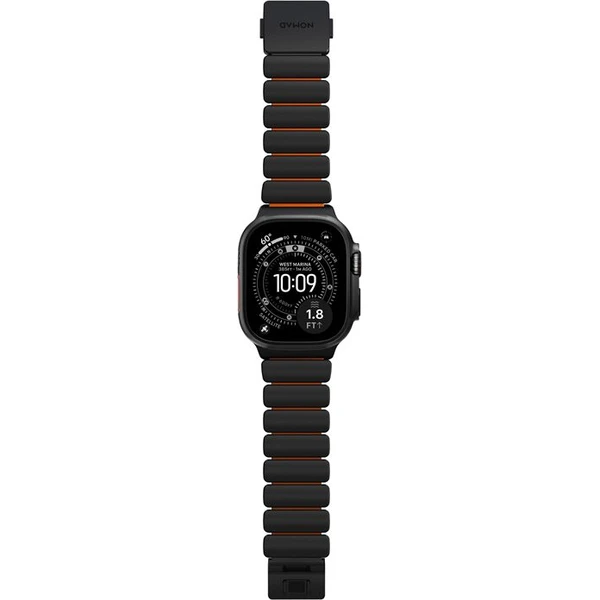Nomad Stratos Band FKM řemínek Apple Watch 45/46/49mm Black Titanium/Ultra Orange - Řemínky - Obrázek af1e16f4500749078a3e41d1e5ec2bbd