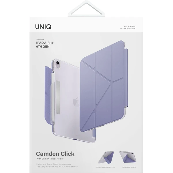 UNIQ Camden Click pouzdro iPad Air 10.9" (2022/20)/Air 11" (2026/25/24) fialové - Pouzdra - Obrázek af246b62c29a43aab408b113a6e3e159