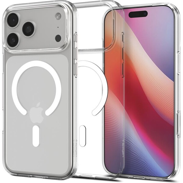 Spigen Liquid Crystal MagSafe kryt iPhone 17 Pro max clear white