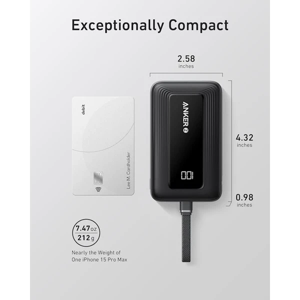 Anker Zolo powerbanka (10000mAh) 30W, s kabelem USB-C černá - Powerbanky - Obrázek af38c0a6c4ef4ac394fcf6914cf04a91