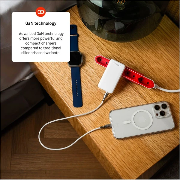 FIXED Slim GaN nabíječka (2x USB-C), PD, 45W, bílá - Nabíječky - Obrázek af47cb3093f348f29514978ae6826edb