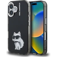 Karl Lagerfeld IML Aquarelle Choupette kryt iPhone 16 černý - Pouzdra