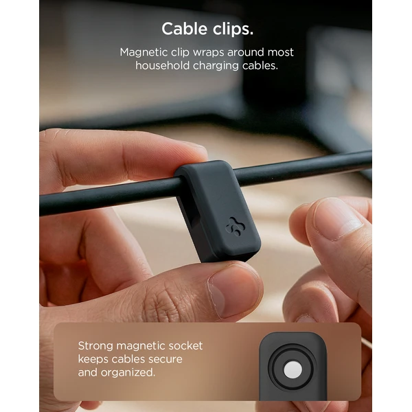 Spigen Magnetic Cable Holder magnetický organizér černý - Organizéry - Obrázek af7d5baed32f4a9693979b641d0f5f77