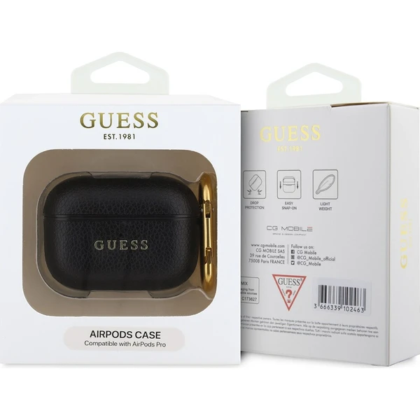Guess PU Grained Classic Logo pouzdro pro AirPods Pro černé - Pouzdra - Obrázek af7ed479ff9c40ebbf4cddfb444f2dcd