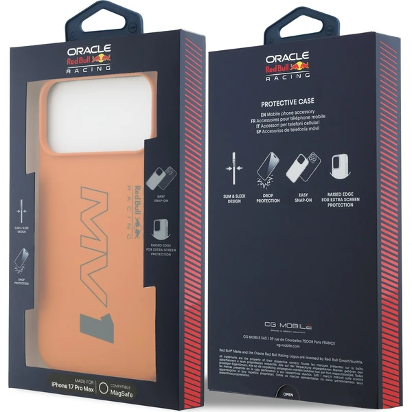 Oracle Red Bull Racing Silicone MV1 MagSafe kryt iPhone 17 Pro Max oranžový - Pouzdra - Obrázek af94415e97864f92a951be4e26808561