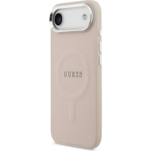 Guess PU Saffiano MagSafe kryt iPhone Air růžový - Pouzdra - Obrázek af98c5b7301b4a13a0d399c853aee3b1