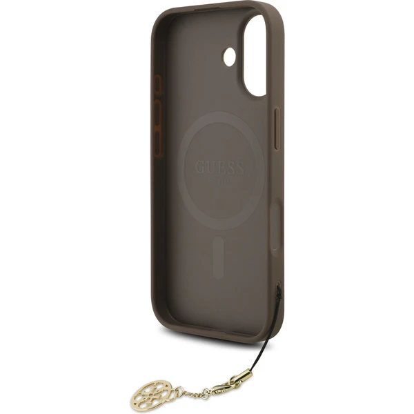 Guess 4G Charm kryt iPhone 17 hnědý - Pouzdra - Obrázek b004cf3a46b8456dba69ad97e23c3a21