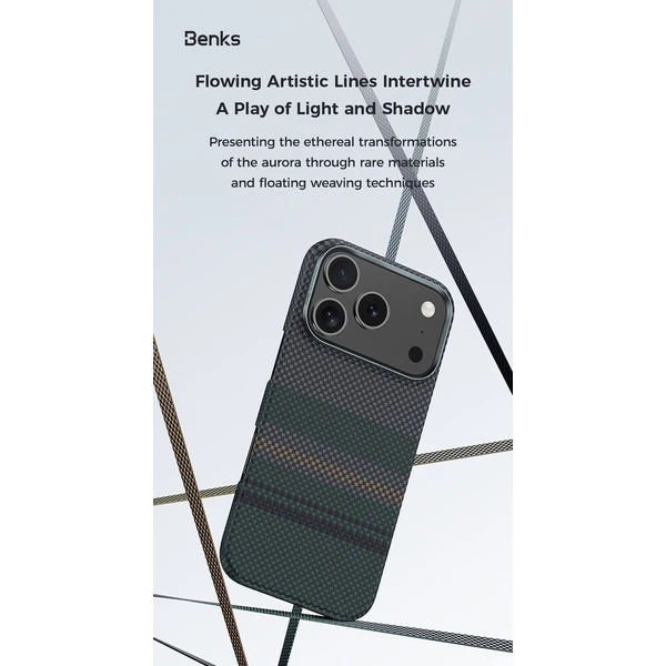Benks ArmorAir 600D Kevlar MagSafe kryt iPhone 17 Aurora - Pouzdra - Obrázek b036ef7a0b8c4836a98f00d3220efae2