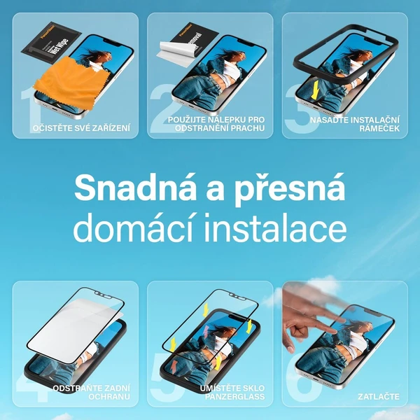 PanzerGlass® Privacy Apple iPhone 17e/16e/14/13/13 Pro s instalačním rámečkem - Ochranné folie a skla - Obrázek b067f1a91157441cbc4056dd5936319c