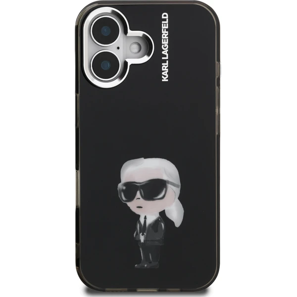 Karl Lagerfeld IML Aquarelle Karl kryt iPhone 16 černý - Pouzdra - Obrázek b06c2b48eb344d0a89adbea95943be56