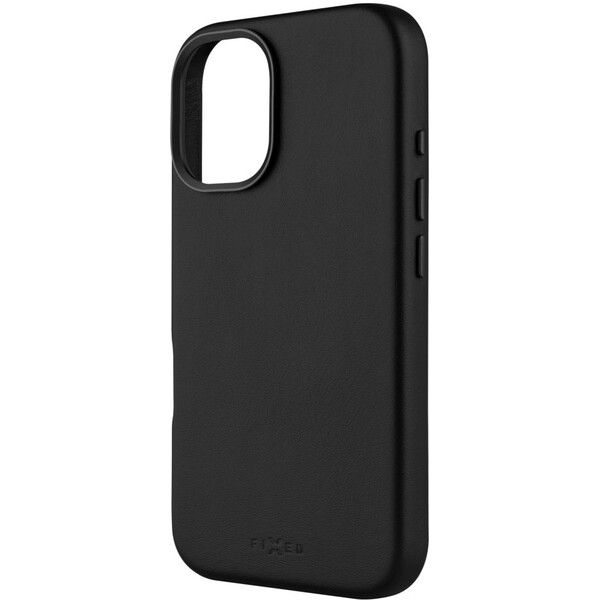 FIXED MagLeather kožený kryt s MagSafe Apple iPhone 16 černý