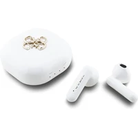 Guess 4G Metal Logo TWS Bezdrátová sluchátka bílá - Sluchátka