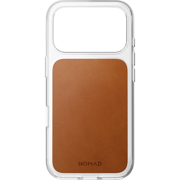 Nomad Clear Leather (Horween) MagSafe kryt iPhone 17 Pro/18 Pro Saddle - Pouzdra - Obrázek b0c6baf155da446f881648195c591690