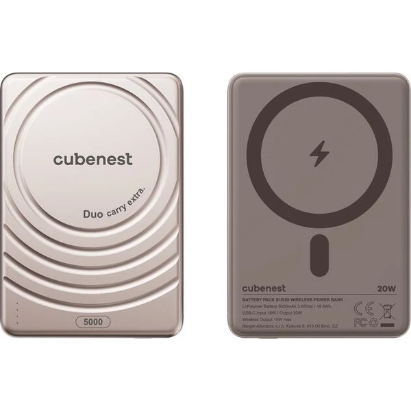 CubeNest S1B3D Slim MagSafe powerbanka (5000 mAh) zlatá - Powerbanky - Obrázek b0d943888f4d46d7995aef26402c60a9