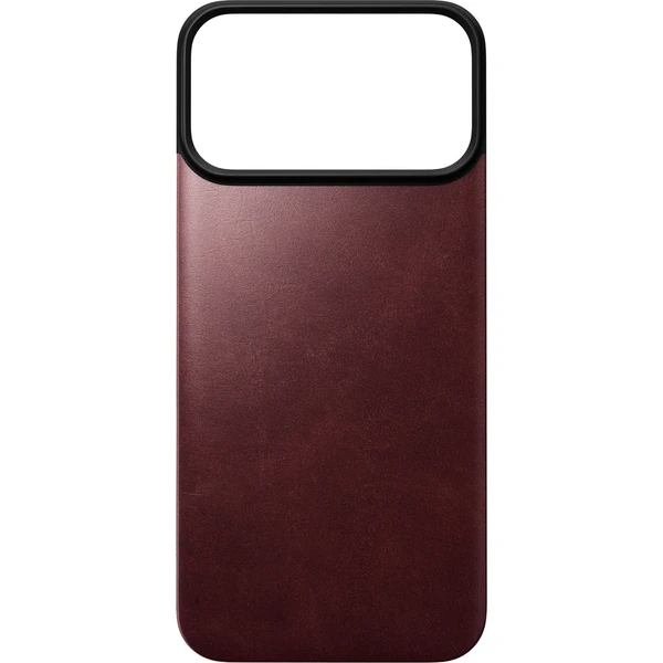 Nomad Magnetic Leather Back (Horween) MagSafe kožený kryt iPhone 18 Pro Max Burgundy - Pouzdra - Obrázek b0e9b145ab0a43ffa2727b2caa1aa051
