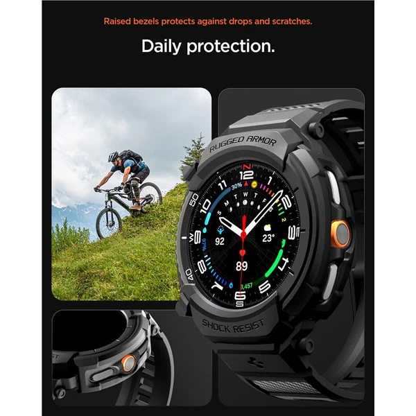 Spigen Rugged Armor Pro kryt s řemínkem Galaxy Watch8 Classic (46mm) matně černý - Pouzdra - Obrázek b0f07186822742a4b0e1031d05e4e569