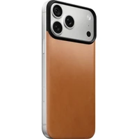 Nomad Magnetic Leather Back (Horween) MagSafe kožený kryt iPhone 17 Pro Max/18 Pro Max Saddle - Pouzdra