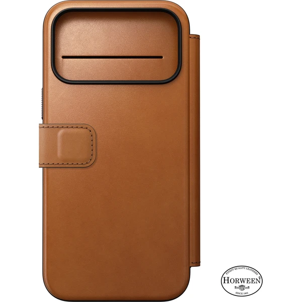 Nomad Modern Leather Folio (Horween) MagSafe kožené pouzdro iPhone 18 Pro Max Saddle - Pouzdra - Obrázek b11a00edca054f208304e50f0918e80d