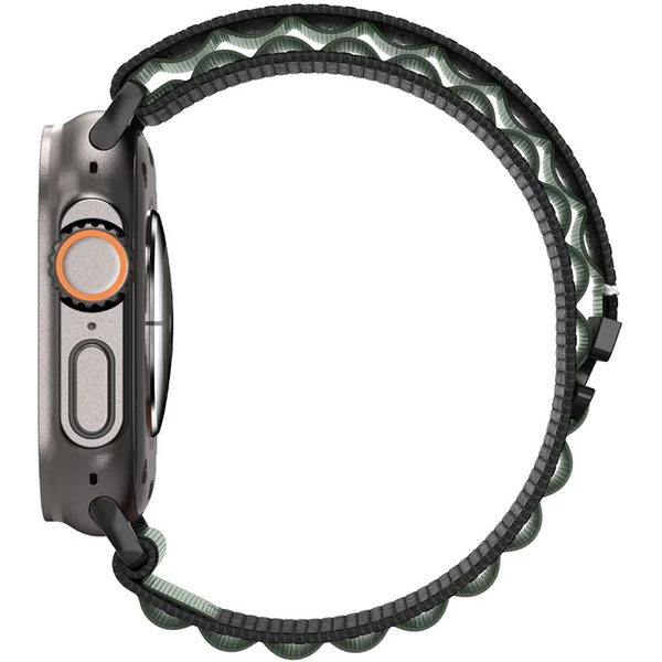 Spigen Fabric Band (hook) řemínek Apple Watch 49/46/45/44mm černý/zelený - Řemínky - Obrázek b1700abf249e477aacb468a444e6254c
