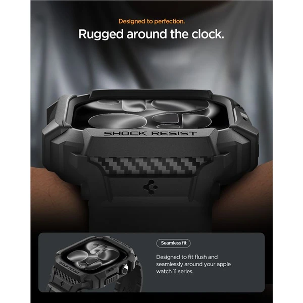 Spigen Rugged Armor Pro 2 pouzdro Apple Watch 11 (46mm) matte black - Pouzdra - Obrázek b191f278f9ad47d487ebe1090dbe743e