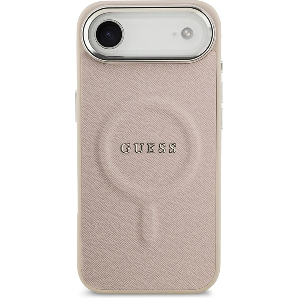 Guess PU Saffiano MagSafe kryt iPhone Air růžový - Pouzdra - Obrázek b197958f4f1d4f52a8d10a7651b69a5d