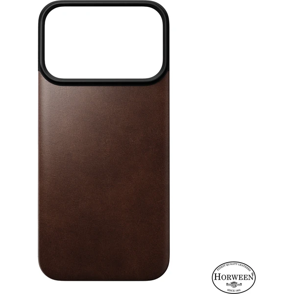 Nomad Magnetic Leather Back (Horween) MagSafe kožený kryt iPhone 18 Pro Rustic Brown - Pouzdra - Obrázek b19eebf59ea14145a2dec390b974bfed