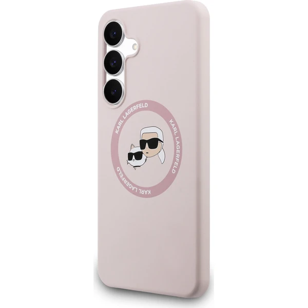 Karl Lagerfeld Liquid Silicone K&CH Heads MagSafe Zadní Kryt pro Samsung Galaxy S25 FE růžový - Pouzdra - Obrázek b1e34a8bdddb4e40adacfc2b2ba047ba