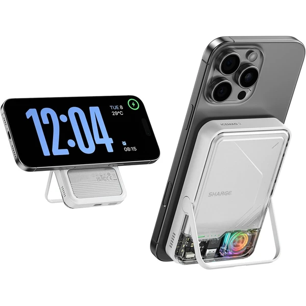 SHARGE IceMag 2 Qi2/MagSafe powerbanka s aktivním chlazením šedá - Powerbanky - Obrázek b1f8fe917c5c4f2f8d68fe8546987b92